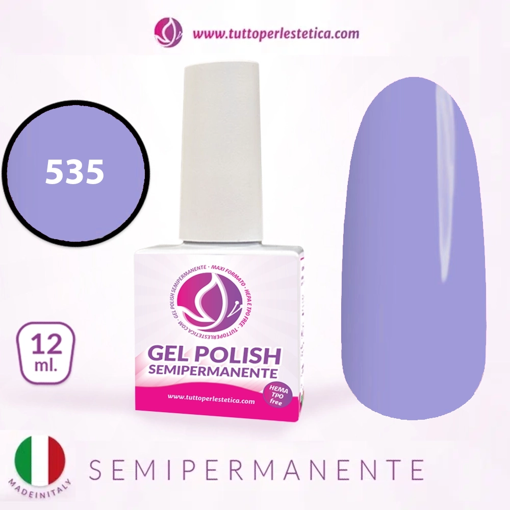 Semipermanente colore lilla N 535 da 12 ML – Hema e TPO Free