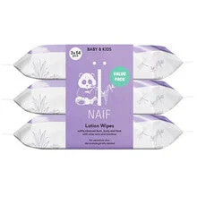 Naif Baby & Kids Aloe Vera Lozione Salviette) 3 x Salviette umidificate curative con 54 pz
