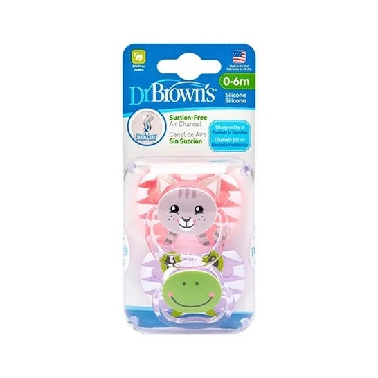 Dr Browns ciuccio Sil.prevent Classic Girl 0-6m T1