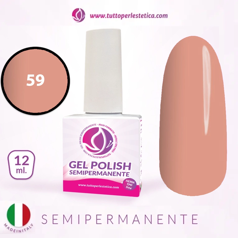 Semipermanente colore nude N 59 da 12 ML – Hema e TPO Free