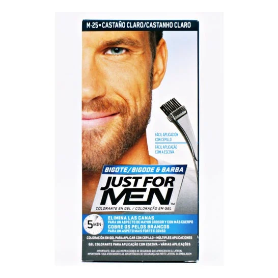 Just For Men gel colorante marrone chiaro per baffi e barba 30ml