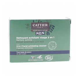 Cattier Men Limpiador Facial Exfoliante 3 en 1 Bio 85g