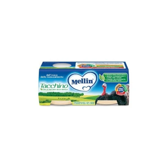 Mellin Omog Tacchino 2X80G