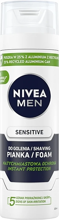 Schiuma da barba lenitiva per pelli sensibili