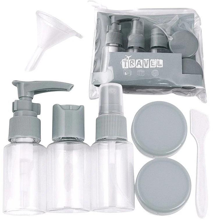 Set da viaggio di contenitori per cosmetici, 7 pezzi