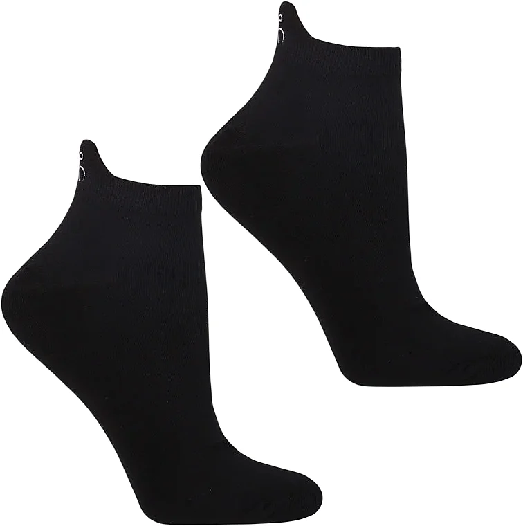 Calzini corti da donna con tallone e ricamo, CSD240-154, neri