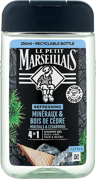 Shampoo-gel per uomo "Cedro e minerali"
