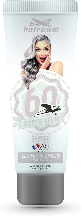 Hairgum Sixty's Colore capelli Color Argento Rosa