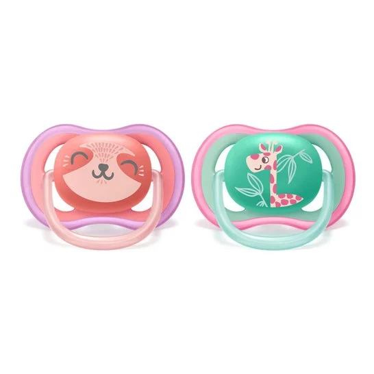 Philips Avent Chupete Ultra Air +18m Animales Rosa 2uds