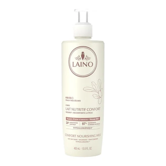 LAINO Latte nutritivo Comfort per pelli molto secche Bottiglia a pompa da 400 ml