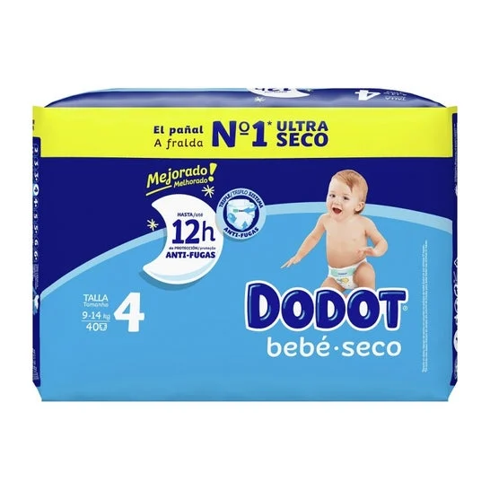 Dodot Fraldas Bebé Seco Tamanho 4 9-14kg 40 Unidades