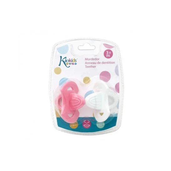 Kiokids Teether rosa 2 pezzi
