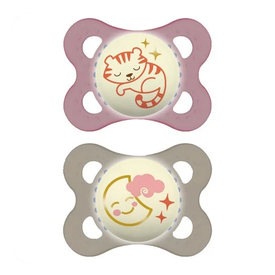 Ciuccio Mam Baby originale notte in silicone rosa +0M 2uds