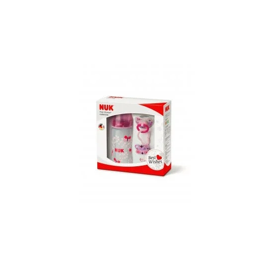 Nuk Pack Prima scelta Collezione Biberon rosa Biberon 300ml + ciuccio + ciuccio +
