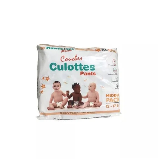 Marmailles Plus Diapers Pantaloni Pantaloni Pantaloni taglia XL (da 12 a 17 kg) 18 strati