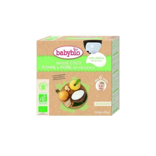 Babybio Rana di cocco Pom Pom Pom 6M 4X85G