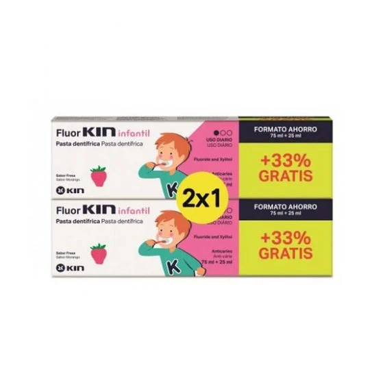 Kin Fluor Paste 75 ml + 25ml 2x1