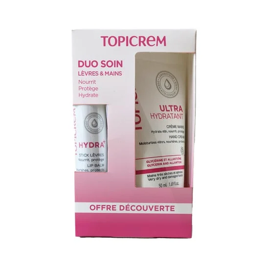 Topicrem Pack Duo Soin Crema de Manos Ultra Hidratante 50ml + Stick Labial 4g 2uds