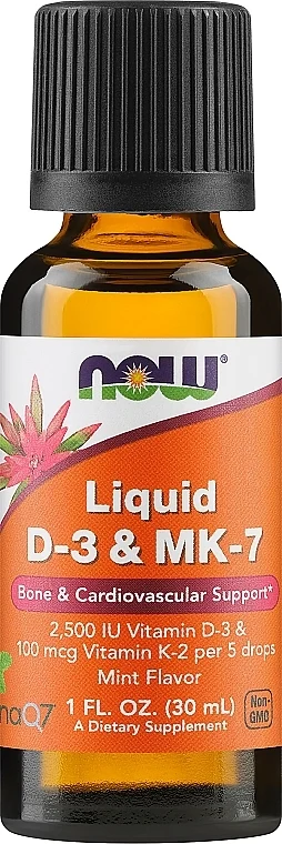 Vitamina D3 e MK-7 liquida