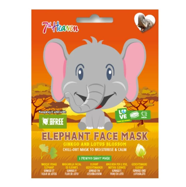7th HEAVEN Elephant Face Mask – Ginkgo & Lotus Blossum