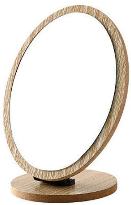 Specchio ovale in legno