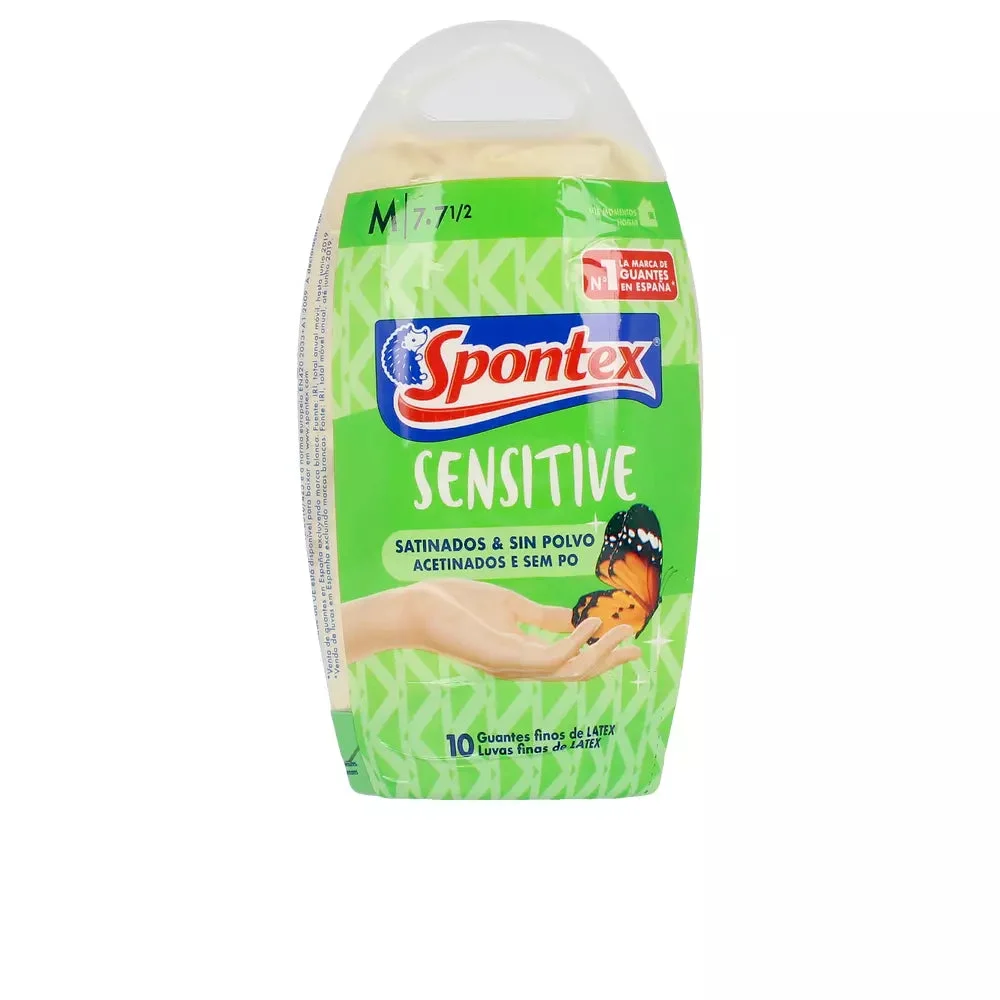 Guanti Spontex Latex Sensitive in raso senza polvere Taglia M