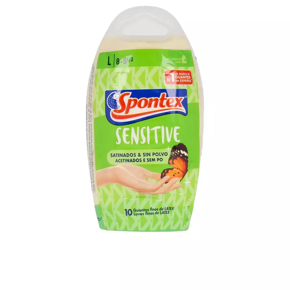 Guanti Spontex Latex Sensitive in raso senza polvere Taglia L