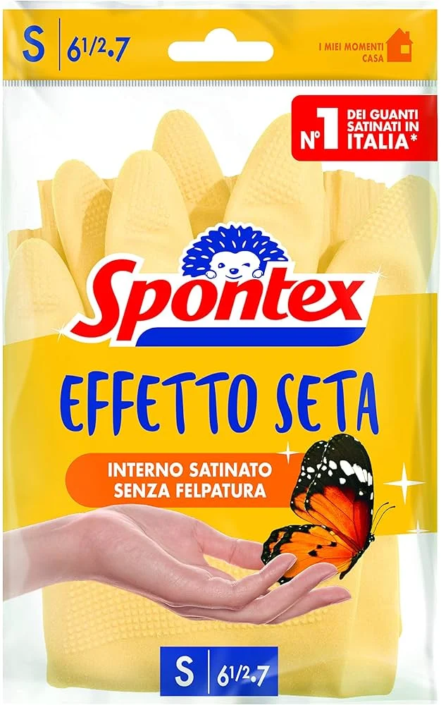 Guanti Spontex Latex Sensitive in raso senza polvere Taglia S