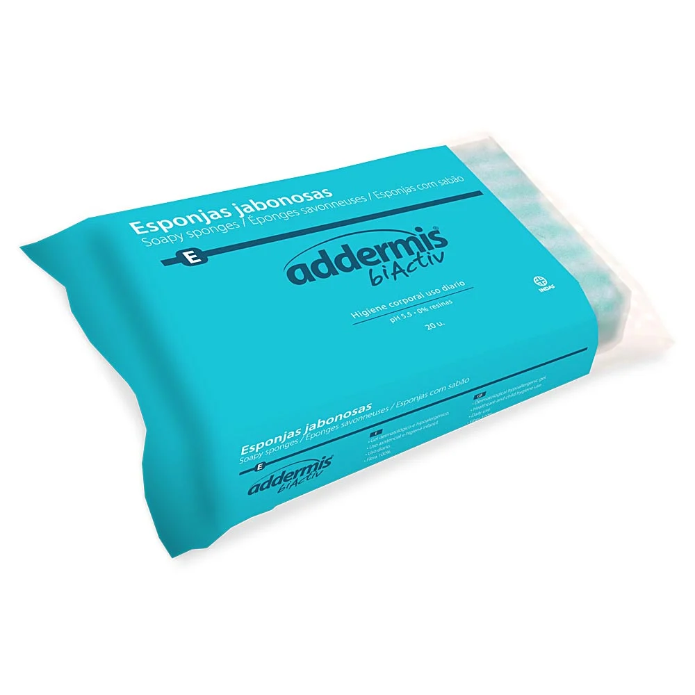 Spugna insaponata Indasec Addermis Biactiv 20 unità