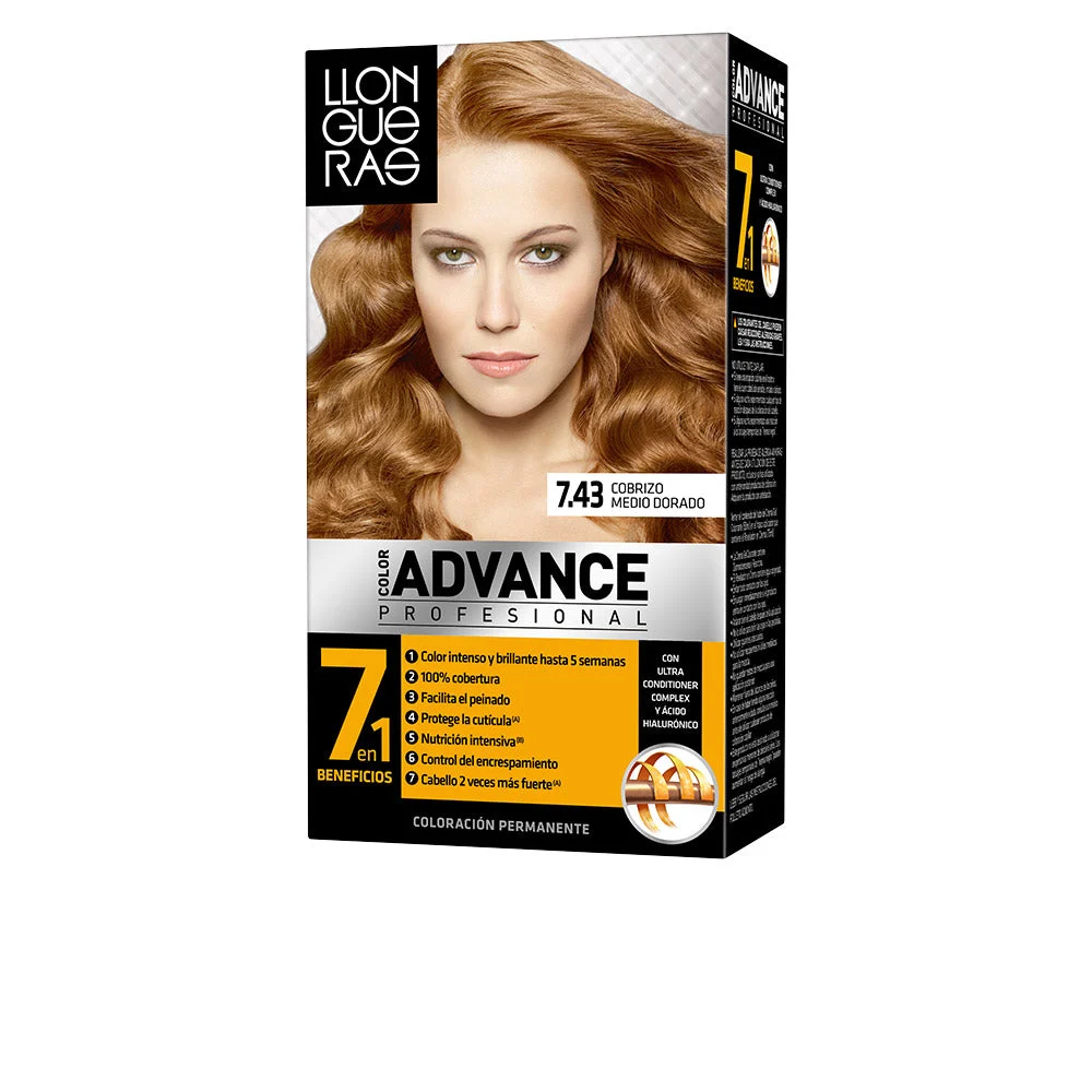Llongueras Color Advance Colore dei capelli 7,43 Rame dorato medio
