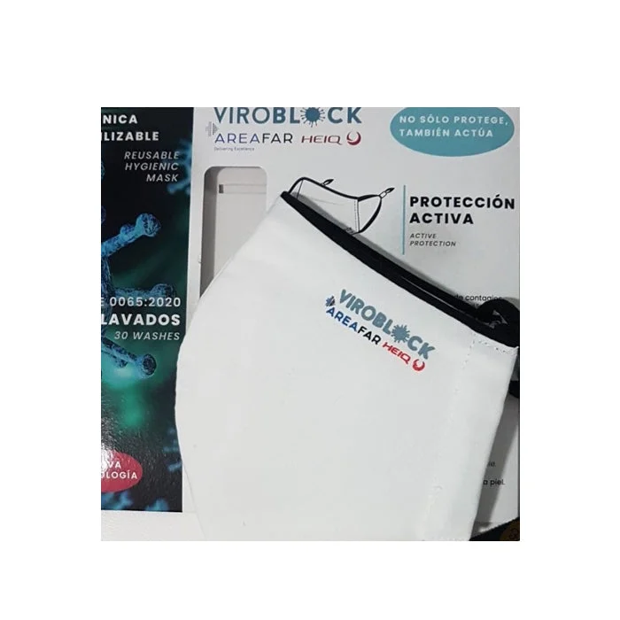Heiq Viroblock Maschera igienica Protezione riutilizzabile Covid 19