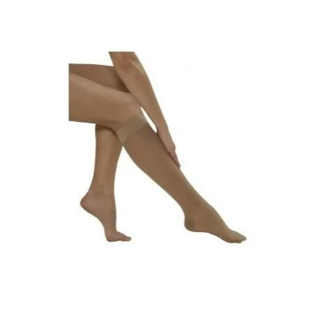Calza corta in medialast con punta beige taglia mediana