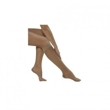 Calza corta corta in medialast con punta beige XL