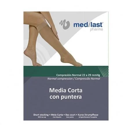 Calza corta in medialast con punta negro taglia mediana