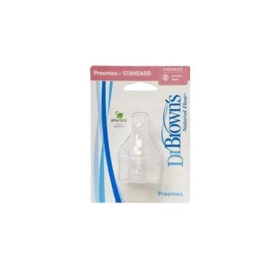 Dr Brown naturale in silicone capezzolo prematuro flusso 2 pezzi