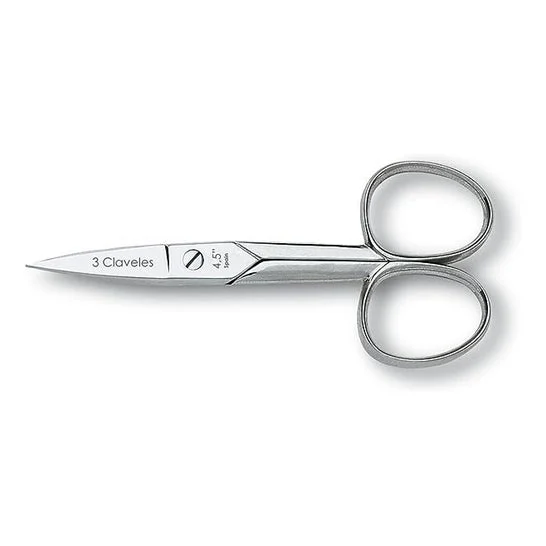 3 forbici per unghie garofani bambino punta dritta 9cm 1ud
