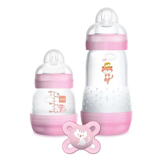 Mam Set Biberones 2uds + Chupete +0m Rosa