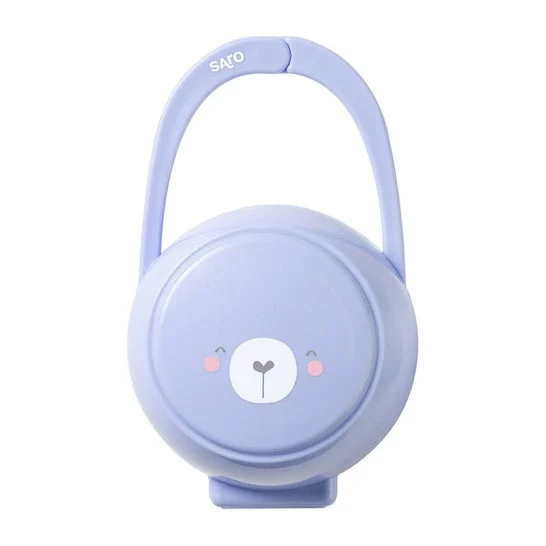 Saro Baby Twin Blue Pacifier Holder Box 1pc