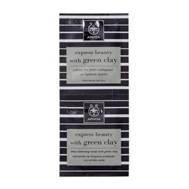 Apivita Express bellezza verde argilla maschera pulizia profonda 2udsx8ml