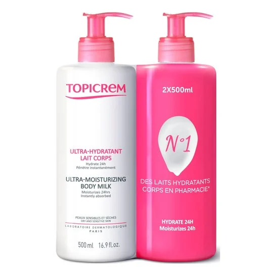 Topicrem Lozione Corpo Ultra-idratante 2 x 500 ml