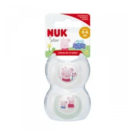Nuk Star Chupete Silicona Peppa Pig 0-6M 2 uds