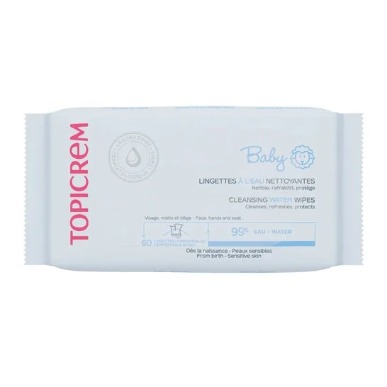Topicrem Baby Toallitas Húmedas Agua 60uds