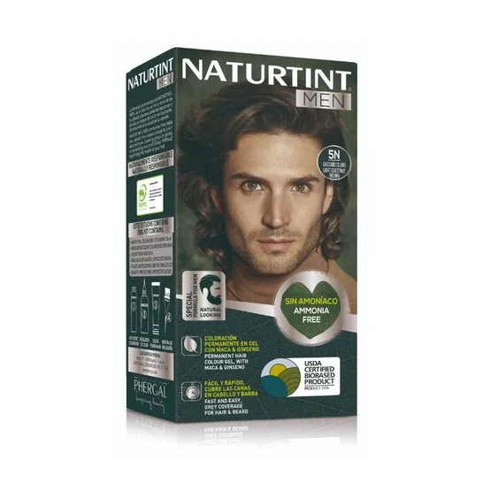 Naturtint Men Gel Coloracion Permanente 5N Castaño Claro 170ml