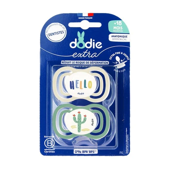 Dodie Extra Chupete Anatómico +18M F6 Verde 2 uds