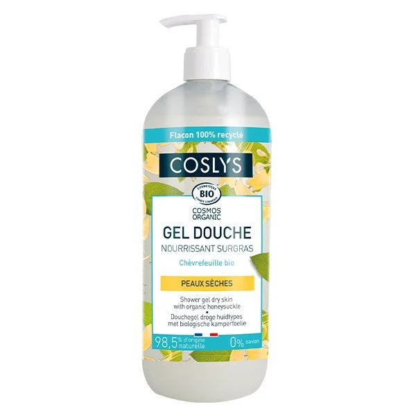 Coslys Gel doccia surgras nutriente al caprifoglio bio Pelli secche 1L