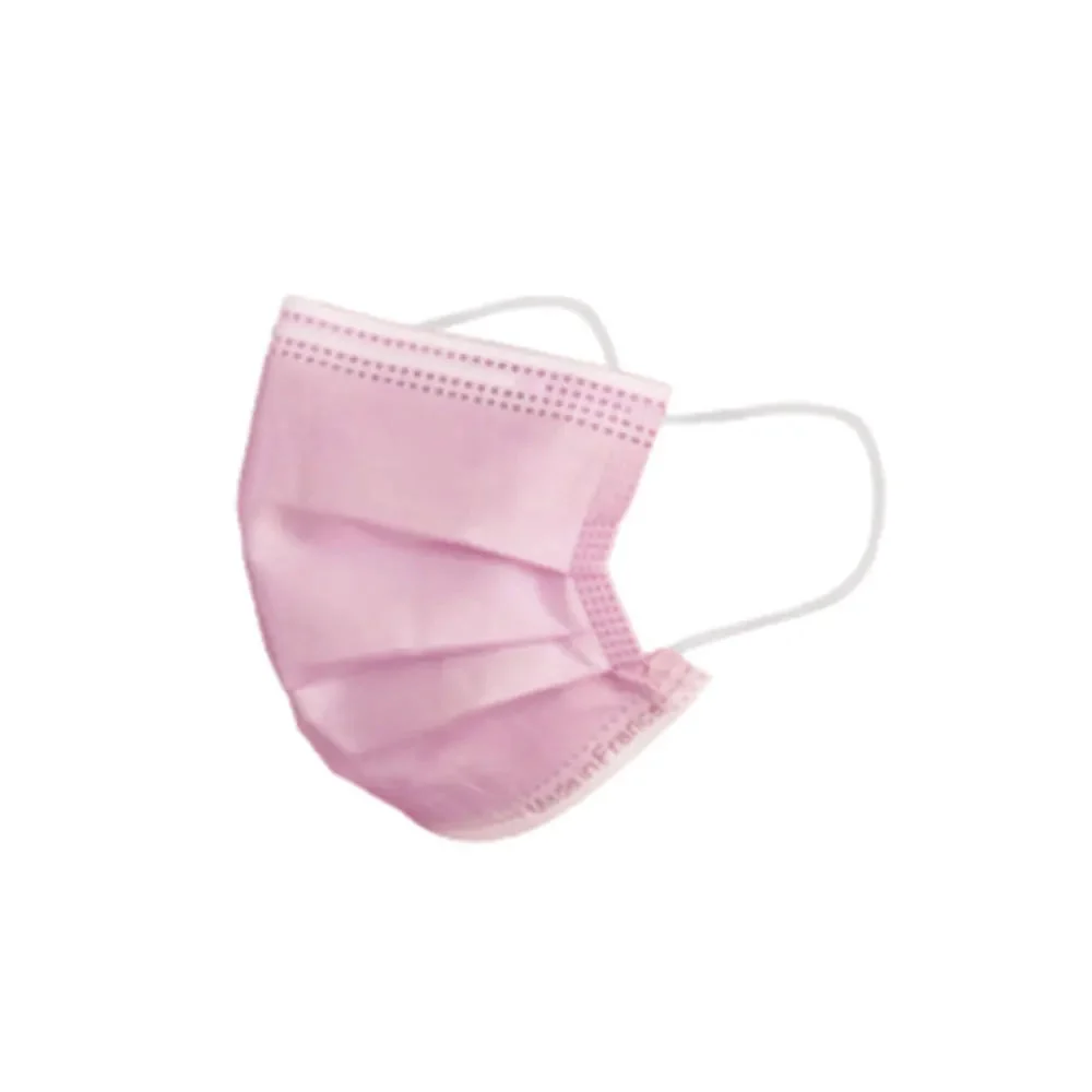 Auriol Maschere chirurgiche Rosa 3 strati per bambini Marcatura CE - Norma EN14683-2019 TIPO II x50