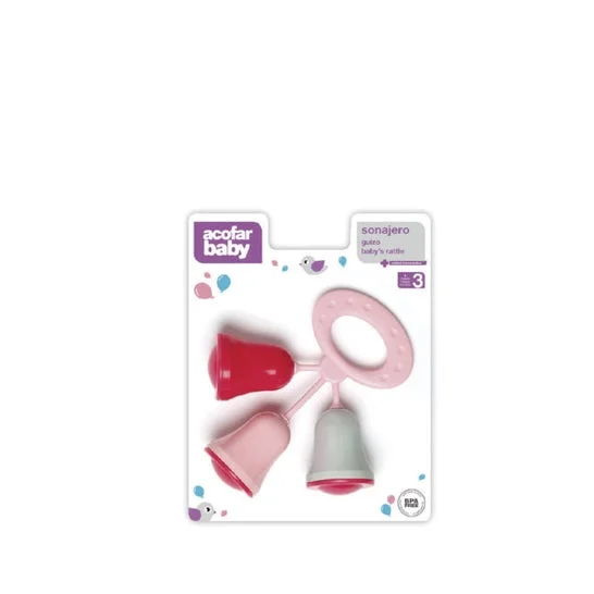 Acofarbaby Sonaglio Campana Rosa 1 Unità