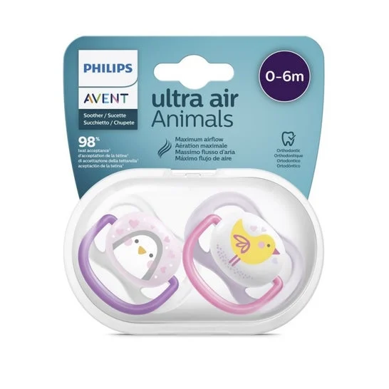 Philips Avent Ultra Air Animals Chupete Ping Ois 0-6M 1 Par