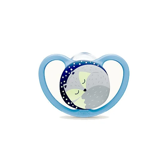 Ciuccio in silicone Nuk Space Night 18-36M 1ud