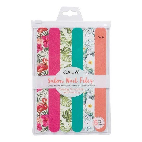 Cala Salon Nail Files Flamingo Palm Lima Uñas 6uds